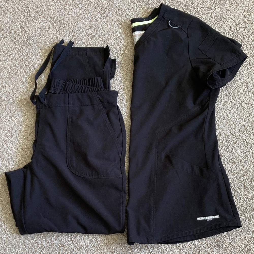 Skechers Black Scrub Set
